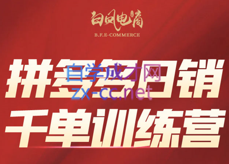 白凤电商·拼多多日销千单训练营(更新7月)-好赛无忧